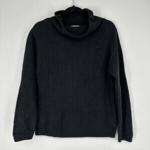 Chelsea28 Black Knit Long Sleeve Warm Mock Neck Sweater Womens XS